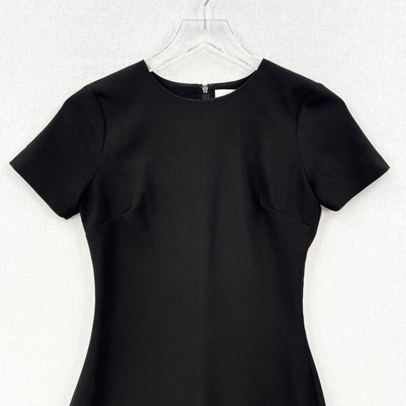 LIKELY Manhattan Mini Sheath Dress Womens 0 Black Crew Neck Short Sleeve Stretch - Picture 6 of 16